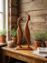 Handcrafted Wooden Bird Figurines