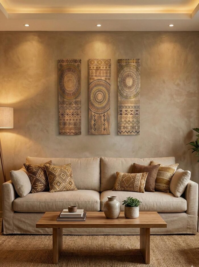 Artisan Carved Wood Wall Art for Living Room – Bohemian Decor - Image 2