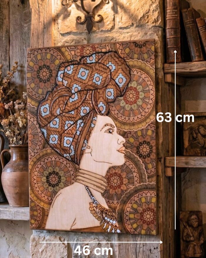 Spirit of Africa – Hand-Painted Wood Panel - Image 3