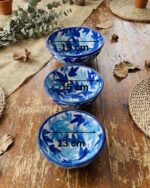 Azure Leaf Porcelain Bowl Set - Image 4
