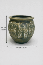 Large Olive Green Handcrafted Terracotta Planter Pot – Decorative Indoor & Outdoor Plant Pot - Image 2