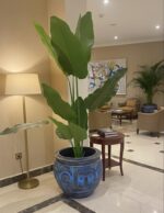 Large BLue Handcrafted Terracotta Planter Pot – Decorative Indoor & Outdoor Plant Pot