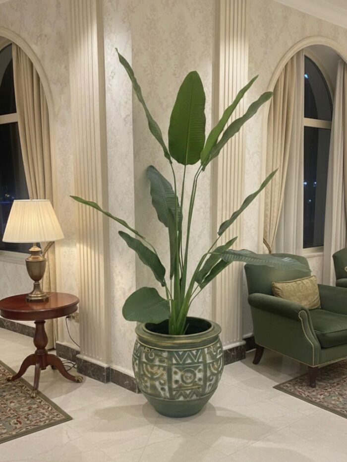 Large Olive Green Handcrafted Terracotta Planter Pot – Decorative Indoor & Outdoor Plant Pot - Image 1