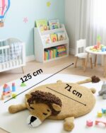 Handmade Lion Play Mat & Kids Play Mattress – Soft Crochet Nursery Floor Rug - Image 3