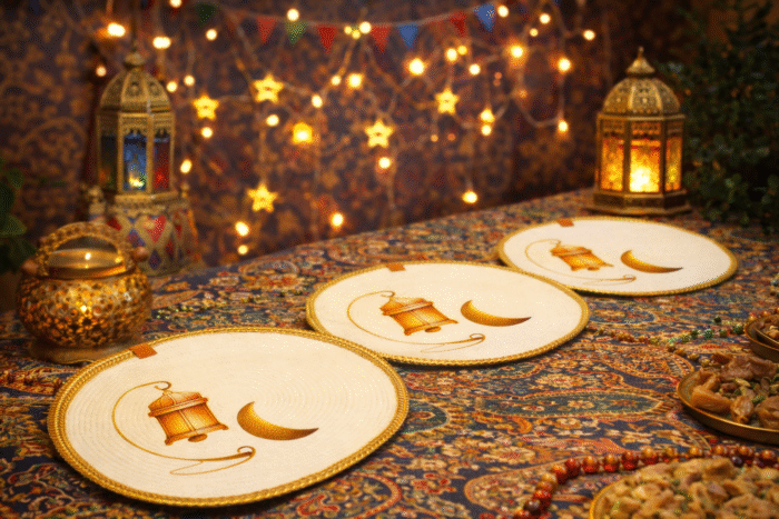 Ramadan printed Cotton Rope Table Runner and Placemats - Image 2