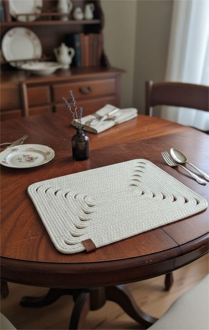 Handwoven Natural Jute Table Mat – Eco-Friendly Dining Placemat - Image 2