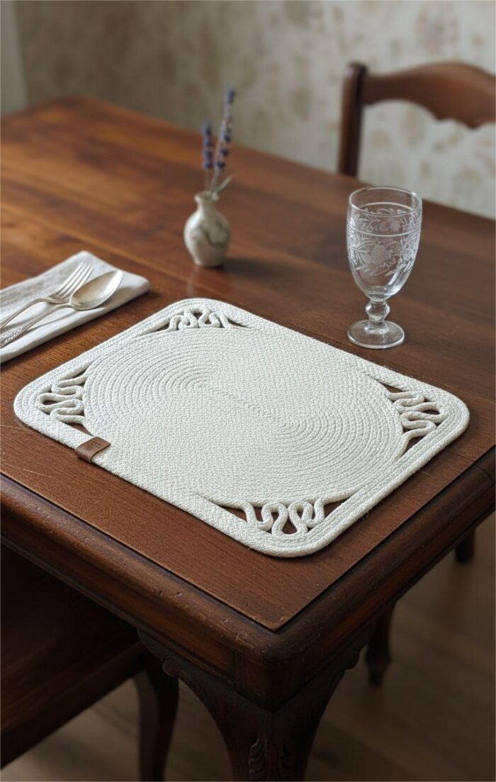 Handwoven Natural Jute Table Mat – Eco-Friendly Dining Placemat - Image 3