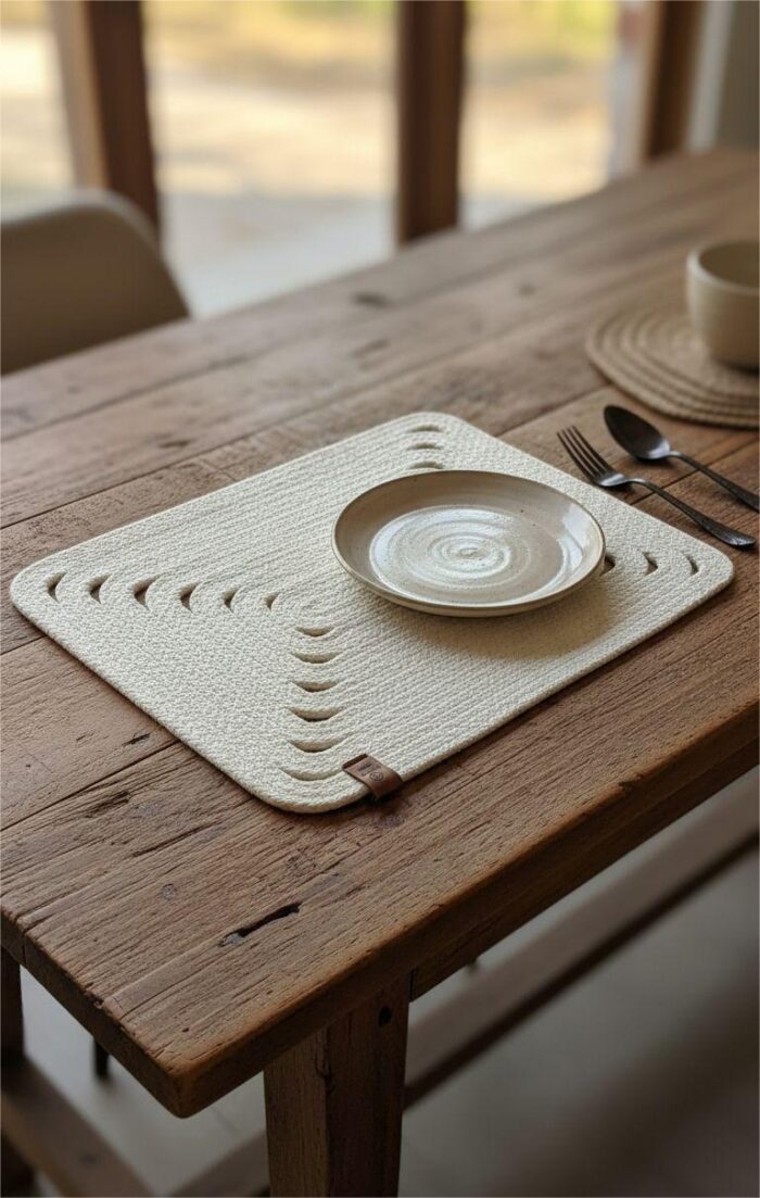 Handwoven Natural Jute Table Mat – Eco-Friendly Dining Placemat - Image 5