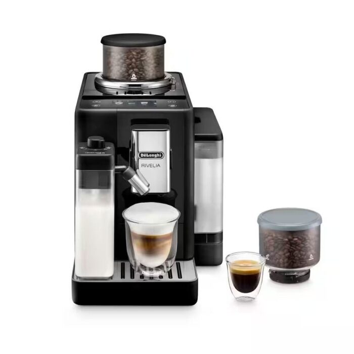 DeLonghi Rivelia Fully Automatic Multi Coffee Maker, 1450 Watt, 19 Bar, Black - EXAM440.55.B - Image 1