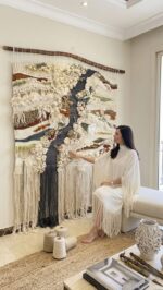 Luxe Handwoven Macramé Wall Tapestry - Image 10