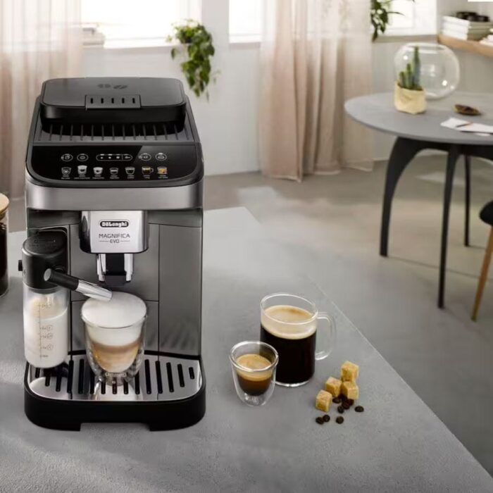 DeLonghi Magnifica Evo Fully Automatic Multi Coffee Machine, 1450 Watt, 15 Bar, Titanium Black - ECAM290.81.TB - Image 3