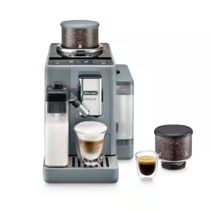 DeLonghi Rivelia Fully Automatic Multi Coffee Machine, 1450 Watt, 19 Bar, Gray - EXAM440.55.G