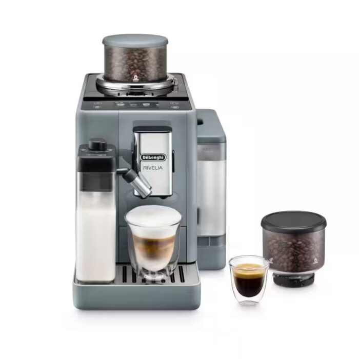 DeLonghi Rivelia Fully Automatic Multi Coffee Machine, 1450 Watt, 19 Bar, Gray - EXAM440.55.G - Image 1
