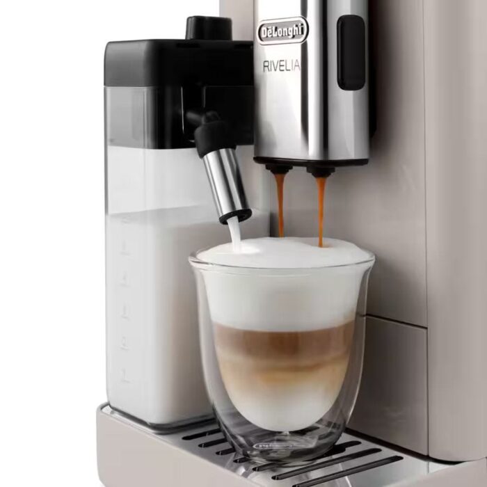 DeLonghi Rivelia Fully Automatic Multi Coffee Maker, 1450 Watt, 19 Bar, Sand Beige - EXAM440.55.BG (Raya Warranty) - Image 3