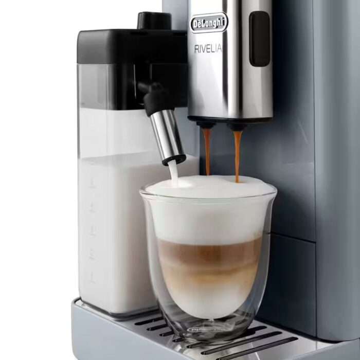 DeLonghi Rivelia Fully Automatic Multi Coffee Machine, 1450 Watt, 19 Bar, Gray - EXAM440.55.G - Image 4