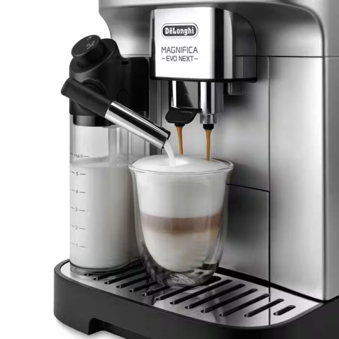 DeLonghi Magnifica Evo Next Fully Automatic Multi Coffee Machine, 1450 Watt, 15 Bar, Silver and Black - ECAM310.80.SB - Image 3