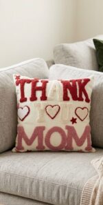 Thank You Mom Punch Needle Cushion
