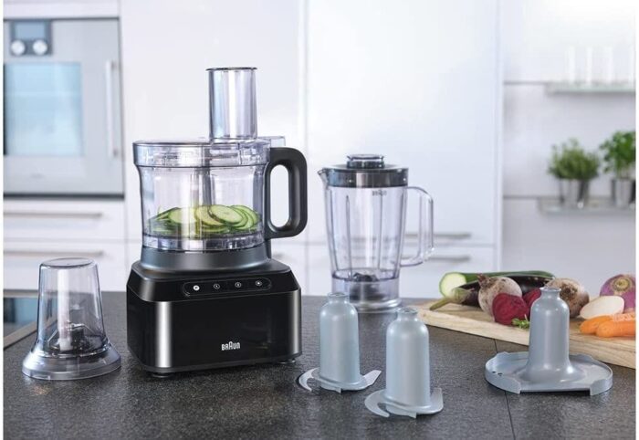 Braun PureEase Food Processor, 800W, 2.1L, Black - FP 3132 BK (Raya Warranty) - Image 3