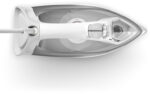 Philips 5000 Series Steam Iron DST5010/16 – 2400W, 40g/min Continuous Steam, 160g Steam Boost, SteamGlide Plus Soleplate, 300ml Water Tank, White/Grey