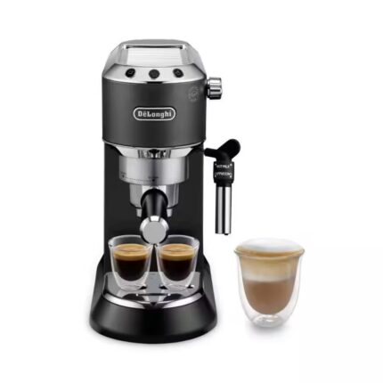 DeLonghi Dedica Style Manual Espresso Coffee Machine, 1300 Watt, 15 Bar, Black - EC685.BK (International Warranty)
