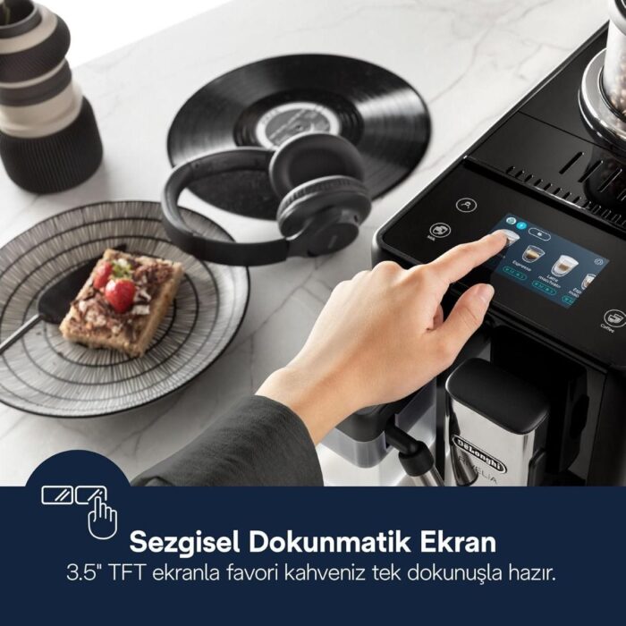 DeLonghi Rivelia Fully Automatic Multi Coffee Maker, 1450 Watt, 19 Bar, Black - EXAM440.55.B - Image 4