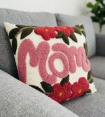 Blossom Mom Punch Needle Cushion - Image 3