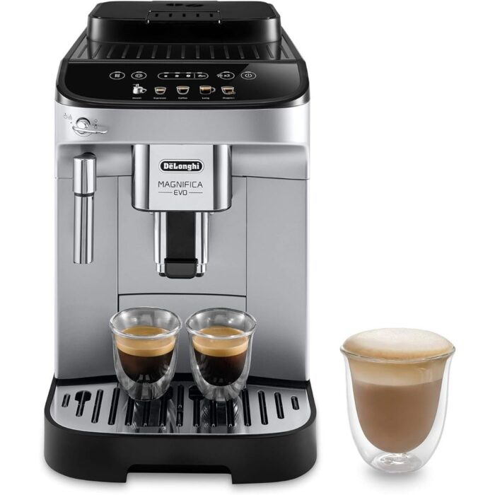 DeLonghi Magnifica Evo Automatic Espresso Coffee Machine, 1450 Watt, 15 Bar, Silver and Black - ECAM290.31.SB (Raya Warranty) - Image 1