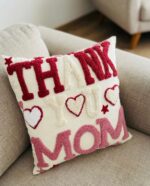 Thank You Mom Punch Needle Cushion - Image 2