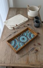 Handcrafted Wooden Mosaic Serving Tray