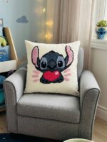 Punch Needle Stitch Love Cushion