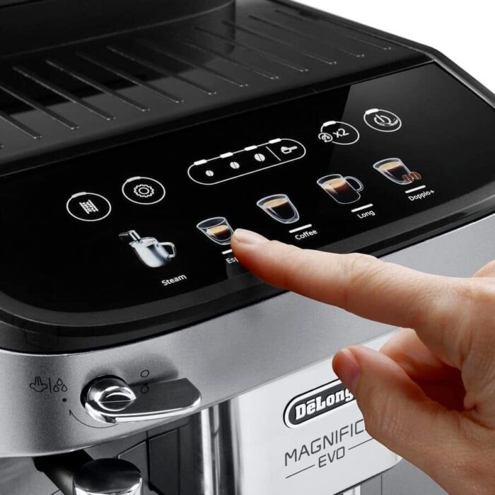 DeLonghi Magnifica Evo Automatic Espresso Coffee Machine, 1450 Watt, 15 Bar, Silver and Black - ECAM290.31.SB (Raya Warranty) - Image 2