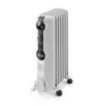 DeLonghi Oil Heater, 1500 Watt, 7 Fins, White - TRRS0715