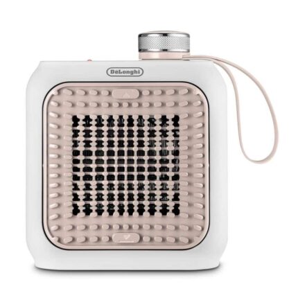 DeLonghi Capsule Desk Ceramic Fan Heater, 360 Watt, Pink - HFX10B03.PK
