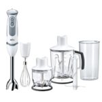 Braun MultiQuick 5 Vario Food Processor, 1.25 L, 1000 Watt, White and Gray - MQ5245WH (Raya Warranty)