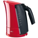 Braun MultiQuick 3 Plastic Electric Kettle, 1.7L, 2200W, Red - WK300 (Raya Warranty)