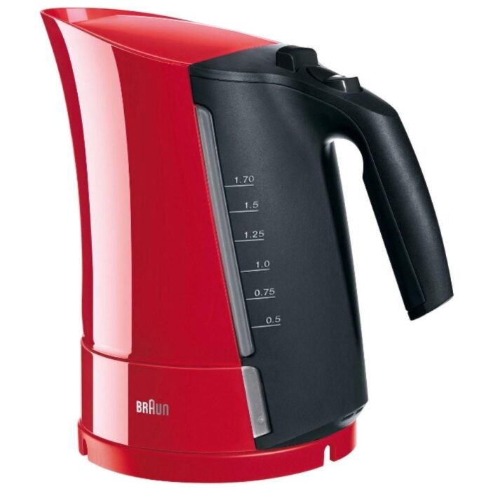 Braun MultiQuick 3 Plastic Electric Kettle, 1.7L, 2200W, Red - WK300 (Raya Warranty) - Image 1