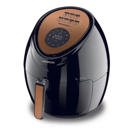 Kenwood Digital Fryer, 7 Liters, 1800 Watt, Black and Gold - HFP72.000BK (International Warranty)
