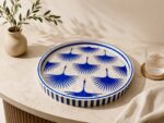 Handcrafted Blue Crane Mother-of-Pearl Decorative Serving Tray - Image 2