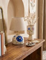 Handmade Natural Wood Floral Vase – Rustic Hand-Painted Wooden Decor - Image 3