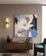 Handcrafted Abstract Floral Wooden Wall Art