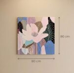 Handcrafted Abstract Floral Wooden Wall Art - Image 3