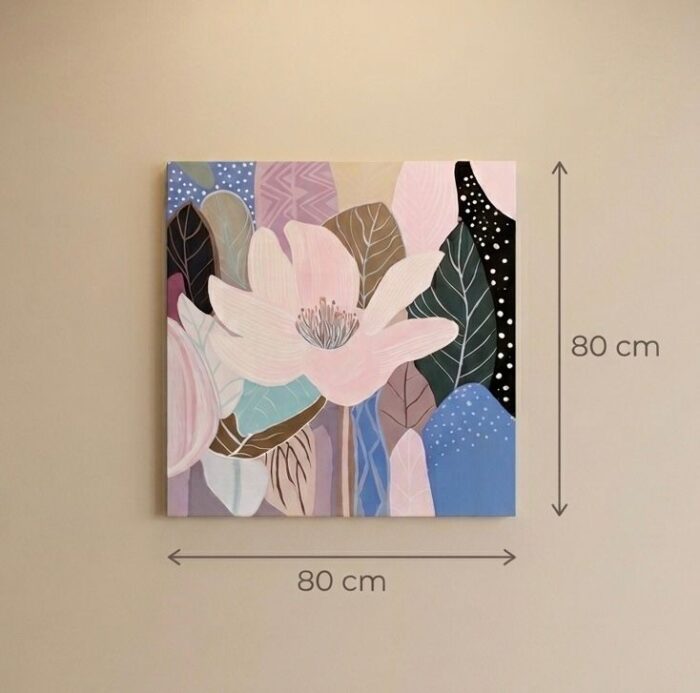 Handcrafted Abstract Floral Wooden Wall Art - Image 3