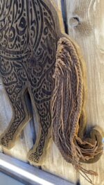 Hand-Carved Wooden Horse Wall Art – Handmade Engraved Rustic Wood Decor - Image 2