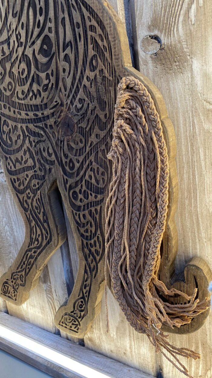 Hand-Carved Wooden Horse Wall Art – Handmade Engraved Rustic Wood Decor - Image 2