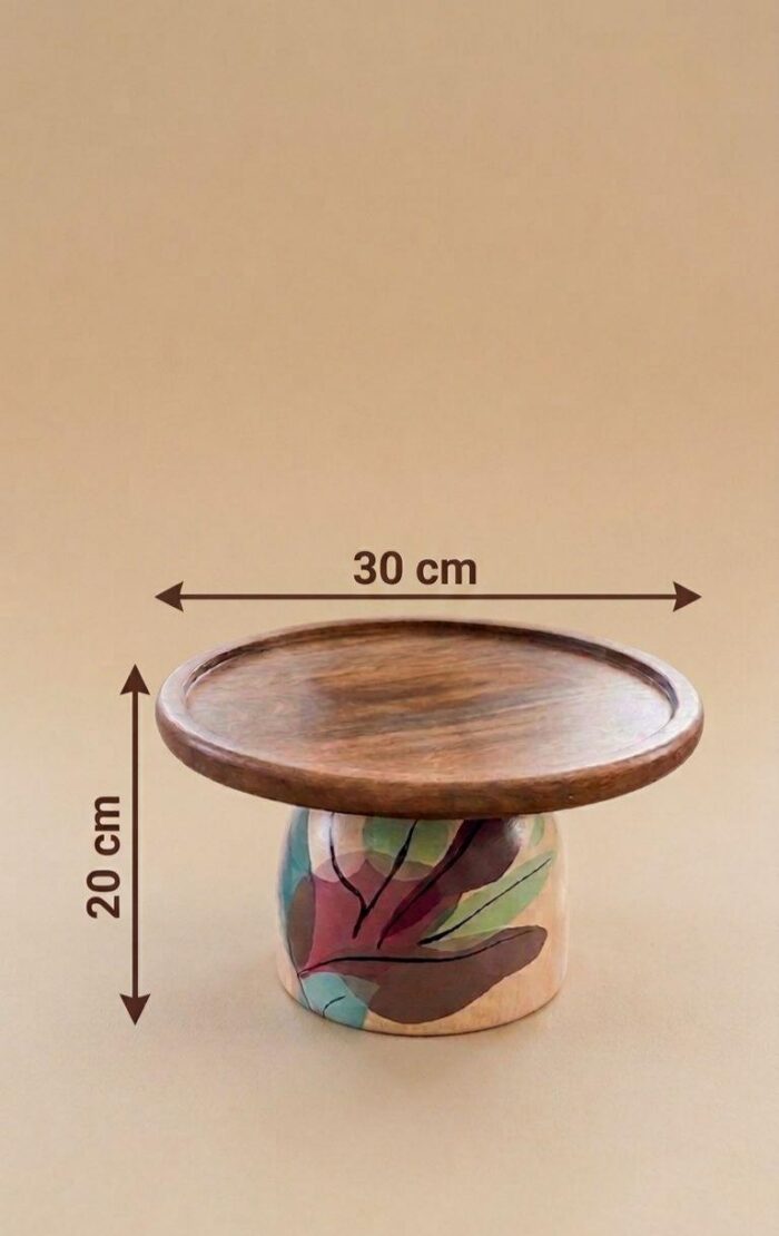 Hand-Painted Wooden Accent Side Table - Image 4