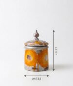 Hand-Painted Wooden Storage Jar with Lid – Artisan Handmade Decorative Container - Image 2