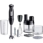 Braun MultiQuick 5 Pro MQ55755M Hand Blender, 1000W, 25 Speeds, EasyClick Plus, 4-Piece Accessory Set, Black