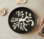 Handmade Wooden Serving Tray – 37 cm Round Hand-Painted Decorative Tray for Home & Kitchen - Image 3