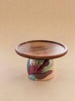 Hand-Painted Wooden Accent Side Table - Image 3