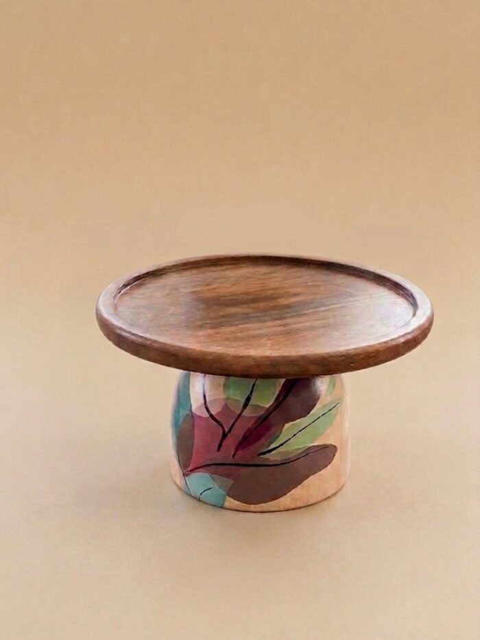 Hand-Painted Wooden Accent Side Table - Image 3